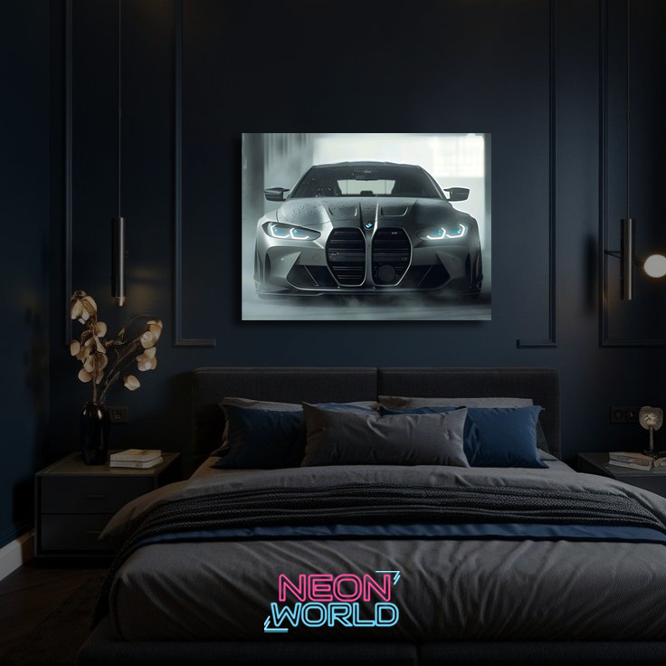 BMW Neon UV Poster