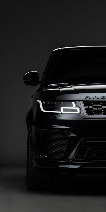 Black Range Rover Neon UV Poster