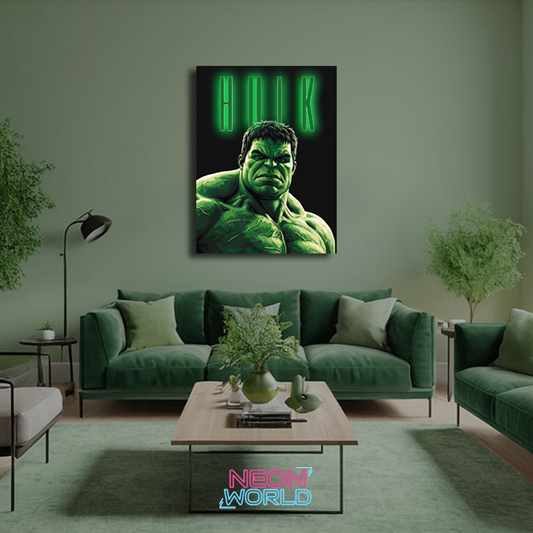 Hulk Neon UV Poster