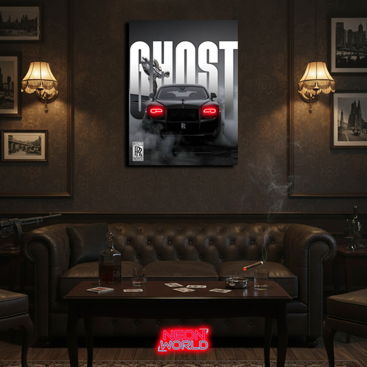 Rolls-Royce Ghost Neon Poster
