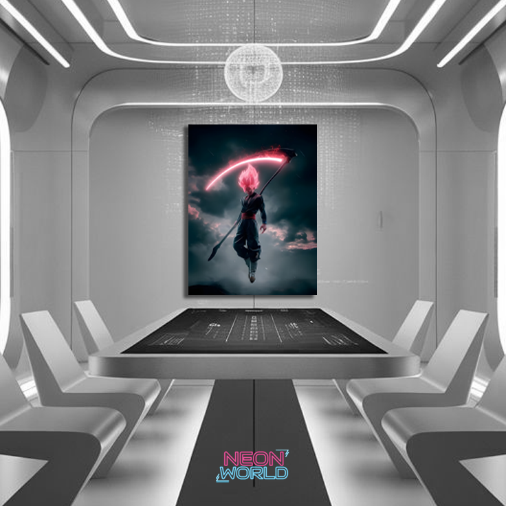 Anime Hero Neon UV Poster