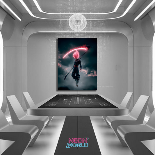 Anime Hero Neon UV Poster