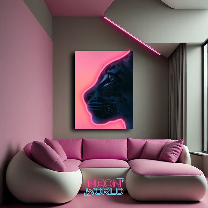 Black Panther Neon UV Poster