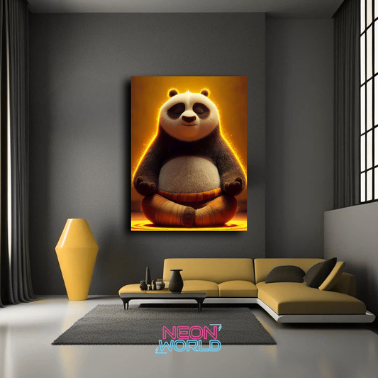 Panda Neon UV Poster