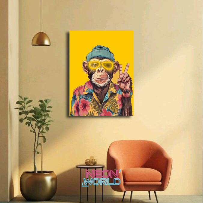 Monkey Neon Poster