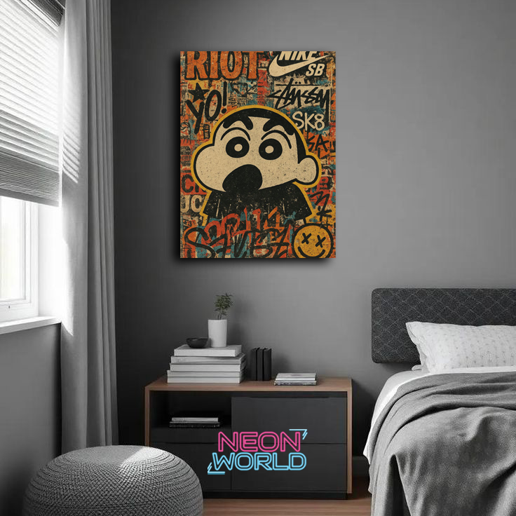 Shinchan Neon UV Poster