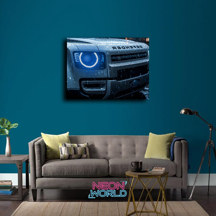 Defender Neon UV Poster