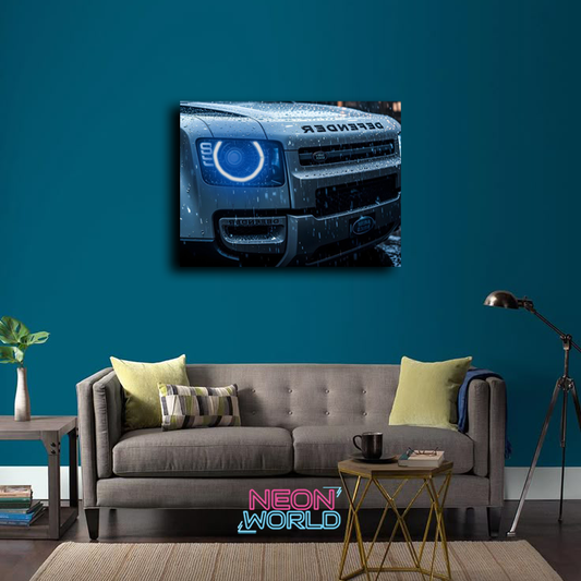 Defender Neon UV Poster