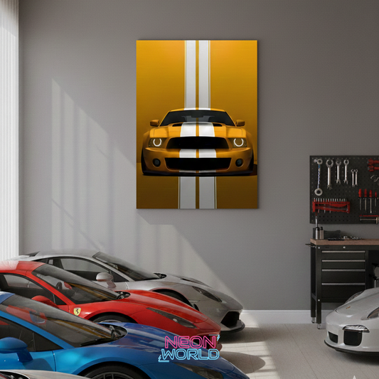 Dragon Snake Car Neon Poster