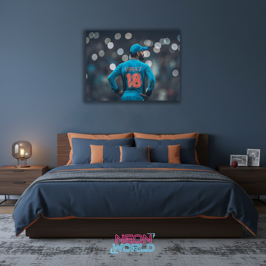 Virat Kohli Neon UV Poster